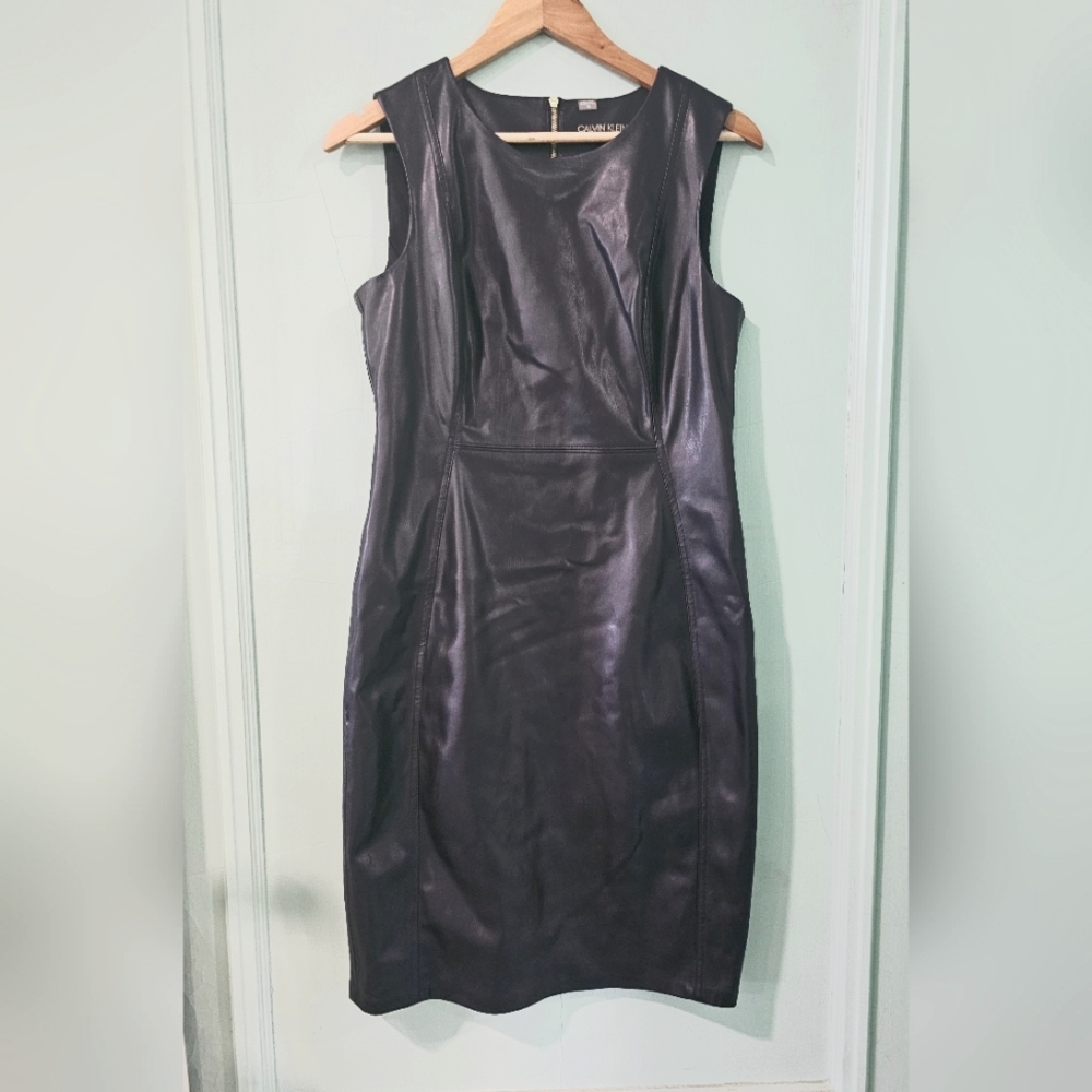 Calvin Klein vegan leather dress